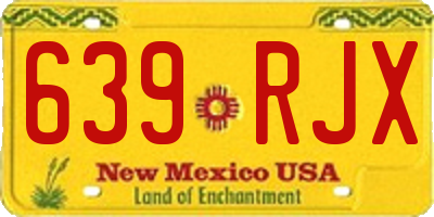 NM license plate 639RJX