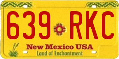 NM license plate 639RKC