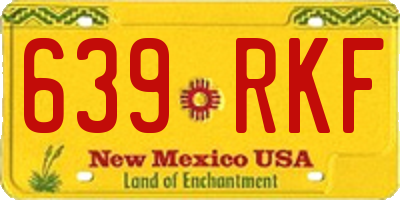 NM license plate 639RKF