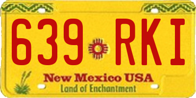 NM license plate 639RKI