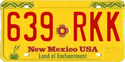 NM license plate 639RKK