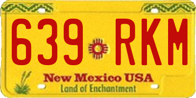 NM license plate 639RKM