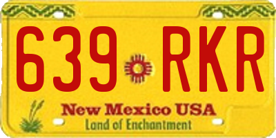 NM license plate 639RKR