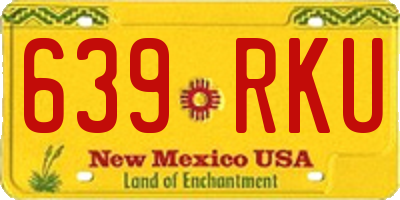 NM license plate 639RKU