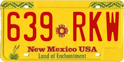 NM license plate 639RKW