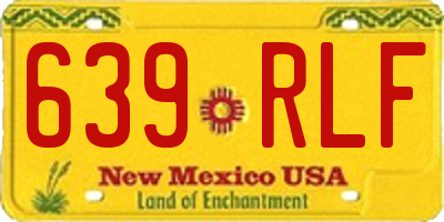 NM license plate 639RLF