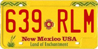 NM license plate 639RLM