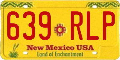 NM license plate 639RLP