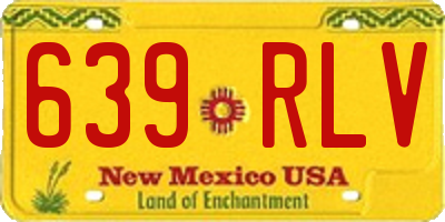 NM license plate 639RLV