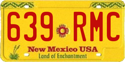 NM license plate 639RMC