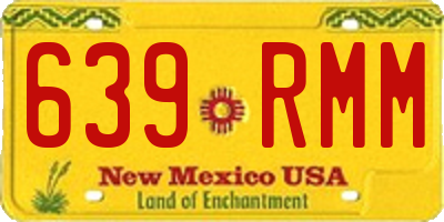 NM license plate 639RMM