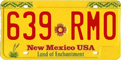NM license plate 639RMO