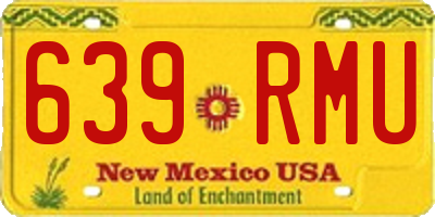 NM license plate 639RMU