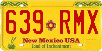 NM license plate 639RMX