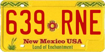 NM license plate 639RNE