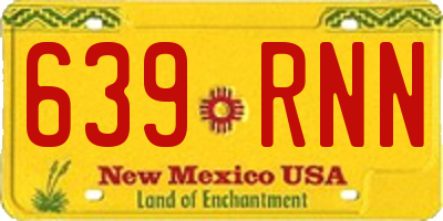 NM license plate 639RNN
