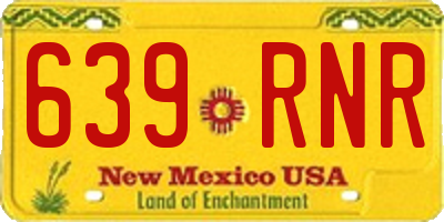 NM license plate 639RNR