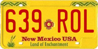 NM license plate 639ROL