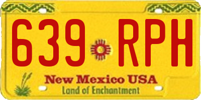 NM license plate 639RPH