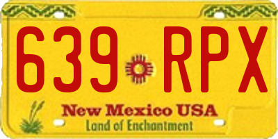 NM license plate 639RPX