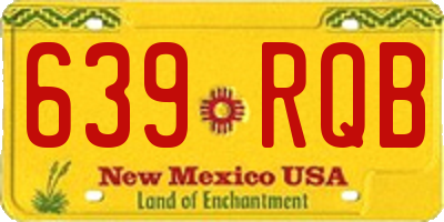 NM license plate 639RQB