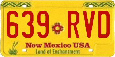 NM license plate 639RVD