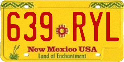 NM license plate 639RYL
