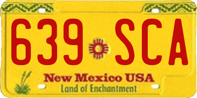 NM license plate 639SCA