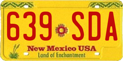 NM license plate 639SDA