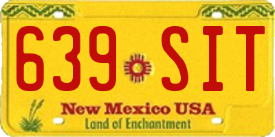 NM license plate 639SIT