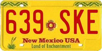 NM license plate 639SKE