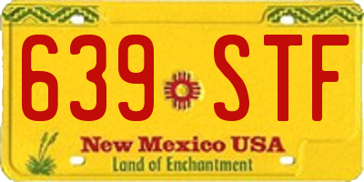 NM license plate 639STF