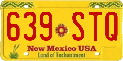 NM license plate 639STQ