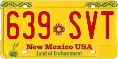 NM license plate 639SVT