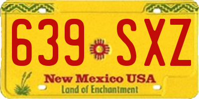 NM license plate 639SXZ