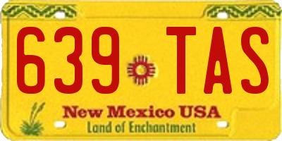 NM license plate 639TAS