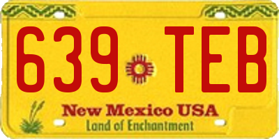 NM license plate 639TEB