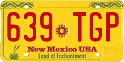 NM license plate 639TGP