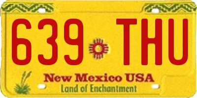 NM license plate 639THU