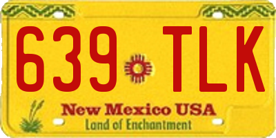 NM license plate 639TLK