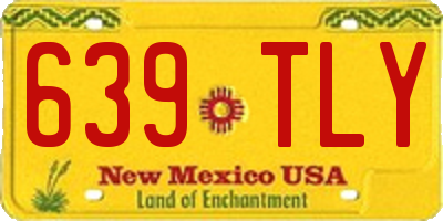NM license plate 639TLY