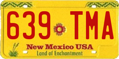 NM license plate 639TMA
