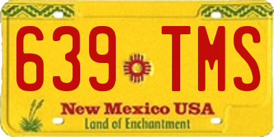 NM license plate 639TMS