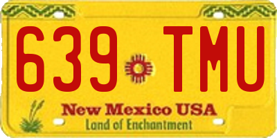 NM license plate 639TMU