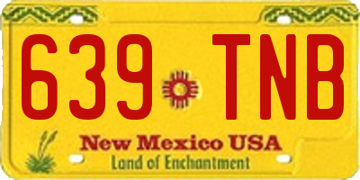 NM license plate 639TNB