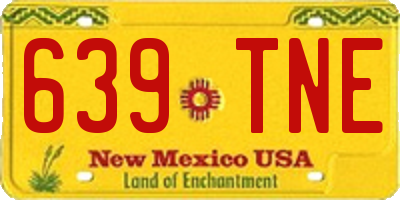 NM license plate 639TNE