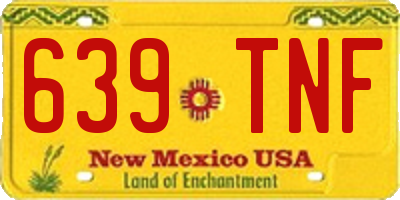 NM license plate 639TNF