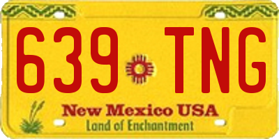 NM license plate 639TNG