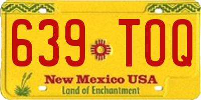 NM license plate 639TOQ