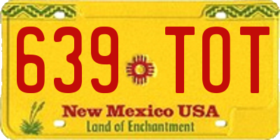NM license plate 639TOT